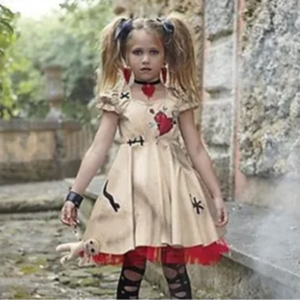 SWEET SPOOKS by Seeing Red Scary Doll Costume size Small Halloween cosplay